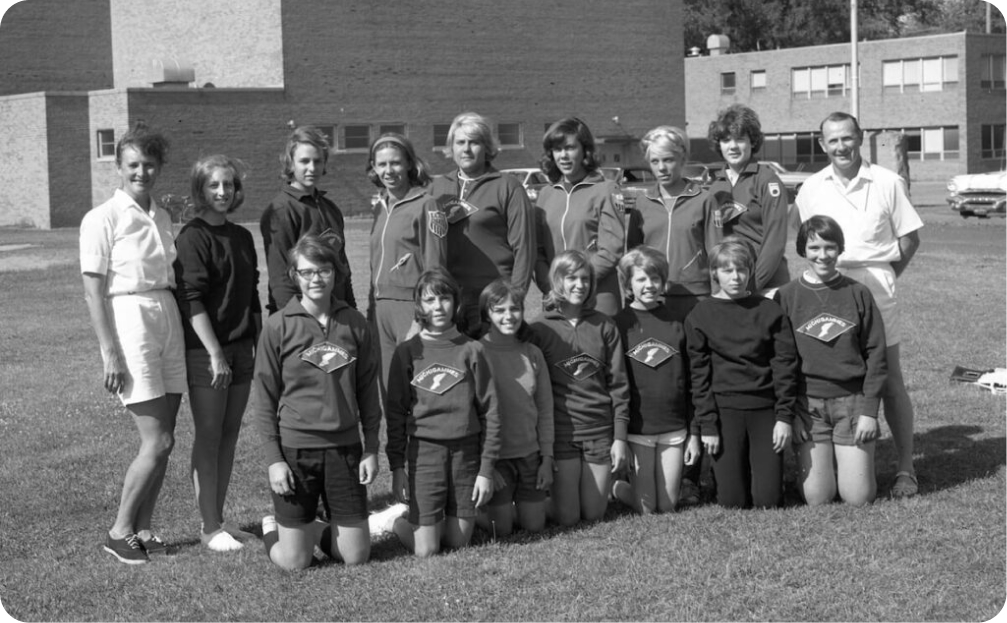 Michigammes track team vintage photo